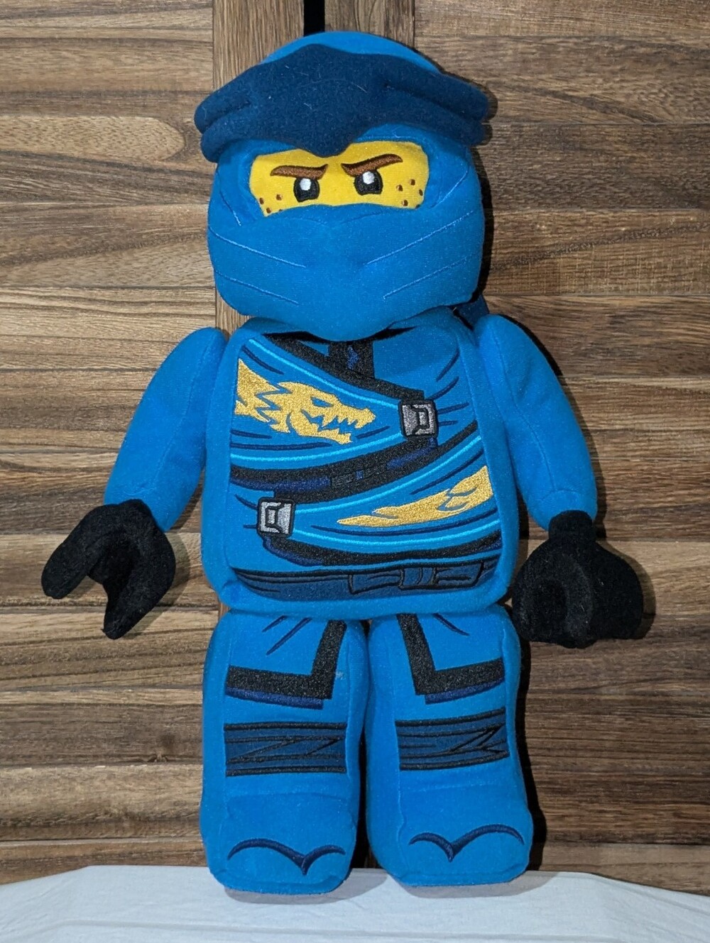 LEGO Ninjago Jay Plush Minifigure 13" Blue Ninja Warrior Stuffed Toy